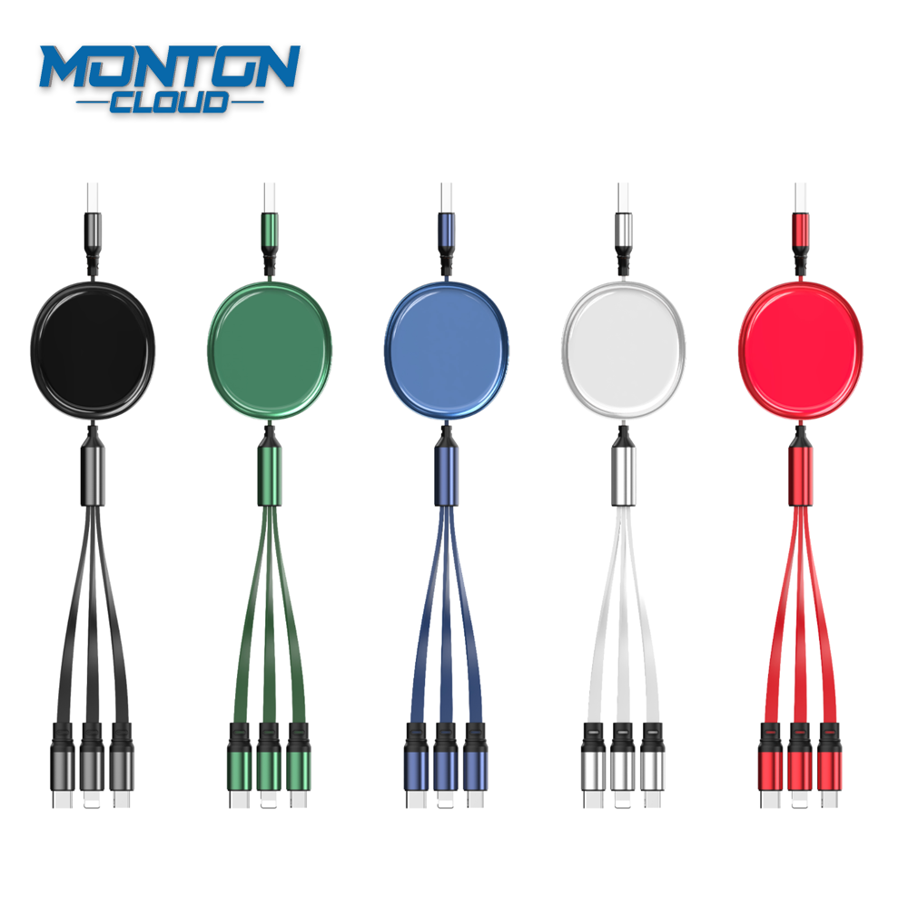 MT-XBY03 本圆伸缩快充一拖三数据线 Charging Cable