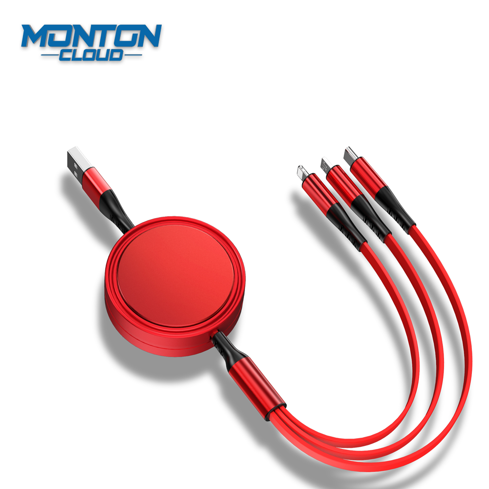 MT-XLG03 锣鼓伸缩一拖三数据线 Charging Cable