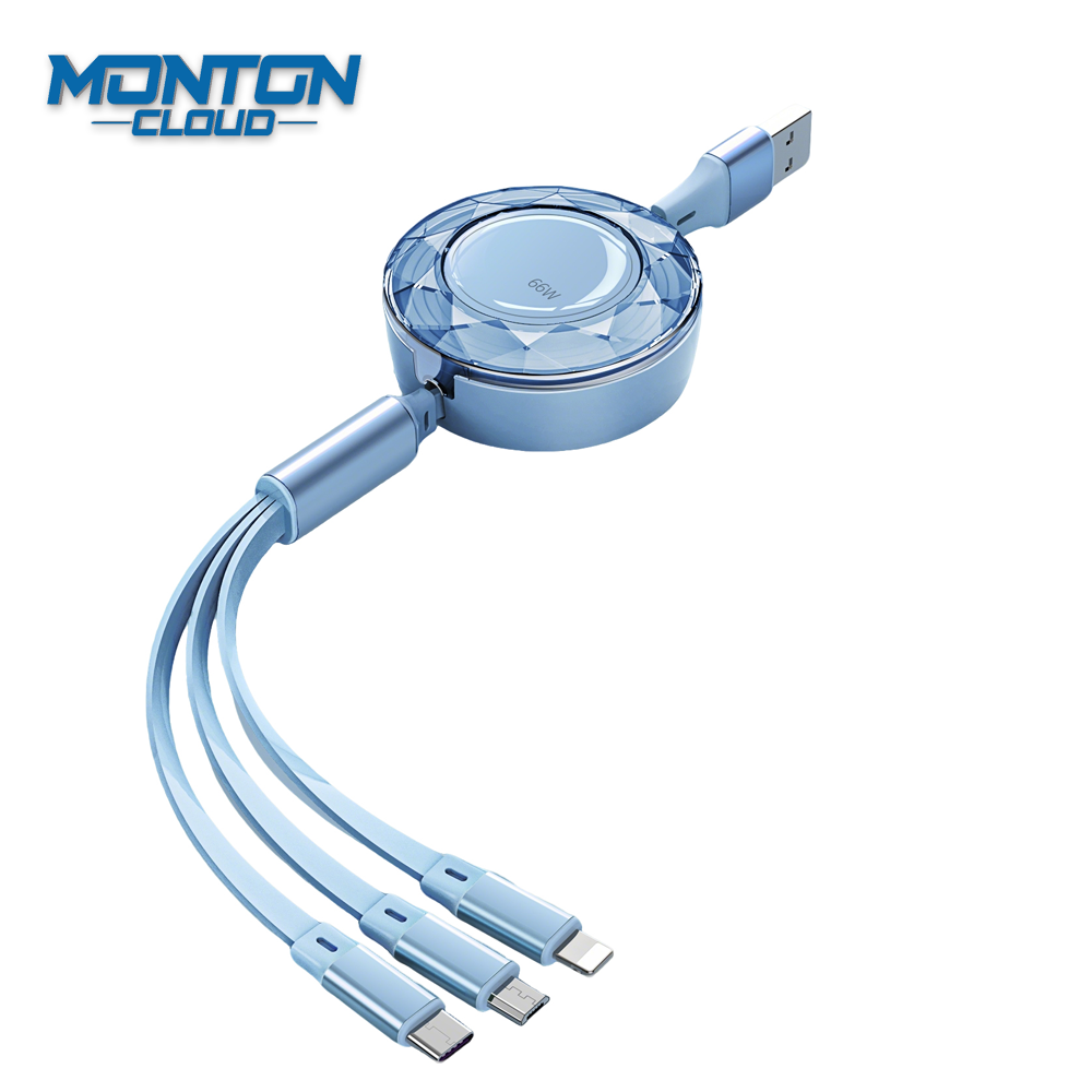 MT-XZZ03 钻石伸缩快充一拖三数据线 Charging Cable